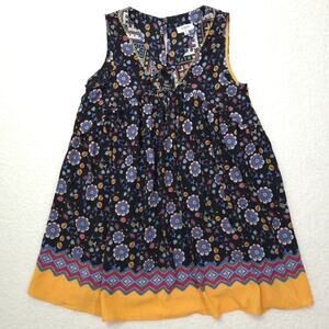 Umgee Womens Dress Small Sleeveless Floral Southwest Boho
